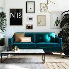 cute modern small sofa with teal