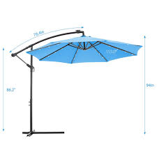 10 Ft Solar Led Patio Outdoor Umbrella