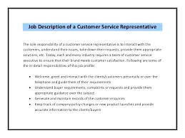 Customer Service Responsibilities Resume Yuriewalter Me