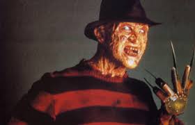 freddy krueger s sweater is red and green