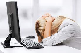 Image of someone fed up with his job