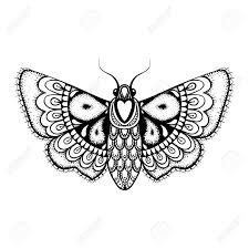 That is 39 printable pages in total! Hand Drawn Artistically Black Butterfly Cute Ornamental Patterned Flying Moth In Zentangle Style For Tattoo T Shirt Adult Anti Stress Coloring Pages Vector Monochrome Illustration Royalty Free Cliparts Vectors And Stock Illustration Image
