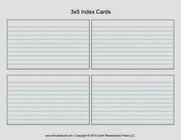 3 X 5 Index Card Template Cumed Org