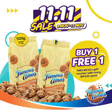 famous amos 1 free 1 500g cookies