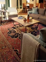 folk art antique serapi carpet in