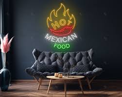 Mexican Hot Food Neon Sign Mexican Hot
