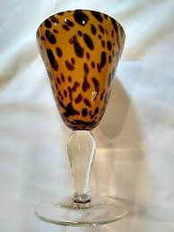 vintage leopard print with clear stem