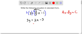 Write Equations In Standard Form