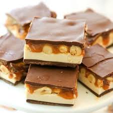 homemade snickers bars er with a