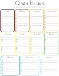 Sample Family Chore Chart Template House Chores Weekly Checklist