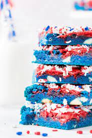 S'more recipe for kids for 4th of july. Red White And Blue Dessert Bars Cutefetti