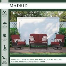 Hanover Madrid 4 Piece Wicker Patio