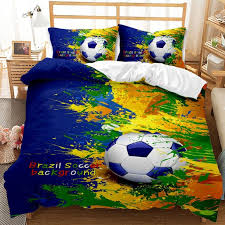 Brazil Soccer Ball Bedding Queen Size
