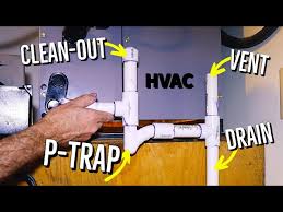 hvac condensation p trap installation