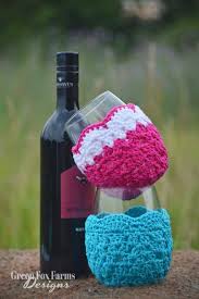 Wine Glass Cozy Free Crochet Pattern