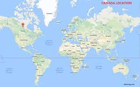 where is canada located in the world map
