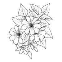 flower clipart black and white vector