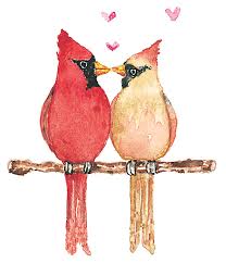Image result for cardinals & hearts