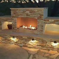 diy outdoor gas fireplace stacked stone