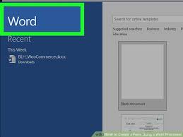 How To Create A Form Using A Word Processor With Pictures
