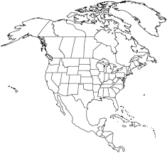 Outline Map Of North America With Countries Coloring Page Free