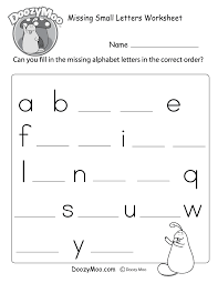 Your child to read and write. Missing Letter Worksheets Free Printables Doozy Moo