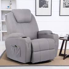 There are 845 suppliers who sells recliner massage chair with heat on alibaba.com, mainly located in asia. Amazon Com Esright Grey Fabric Massage Recliner Chair 360 Swivel Heated Ergonomic Lounge Reclining Chair Kitchen Dining
