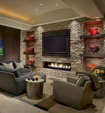 20 Fabulous Rock Wall Living Room Ideas
