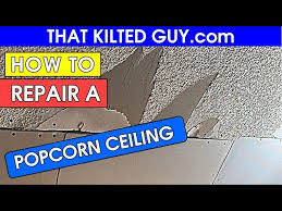 water damaged popcorn texture ceiling