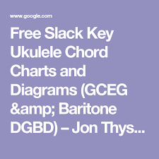 Free Slack Key Ukulele Chord Charts And Diagrams Gceg