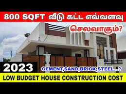 800 sqft house construction cost