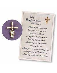 confirmation sponsor gift pin with
