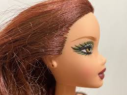 chelsea doll red hair green eye makeup