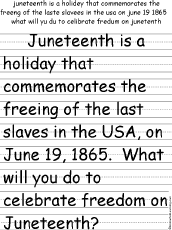 Juneteenth is a holiday that celebrates the freedom of all enslaved people in the united states. J K 3 Themes At Enchantedlearning Com