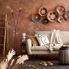 beige sofa coffee table wicker baskets