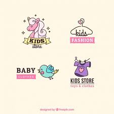 Check spelling or type a new query. Pack Of Four Cute Kids Logos Kids Logo Baby Logo Design Baby Logo