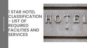 1 star hotel clification list of