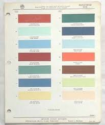 1955 oldsmobile ppg color paint chip