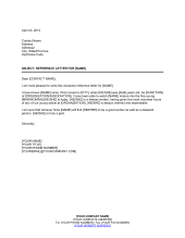 Employment Reference Letter Template Wcc Usa Org