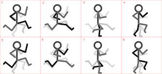 running stickman an animated template