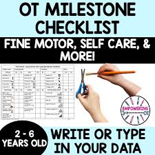 ot milestone checklist for ages 2 6