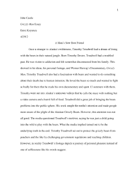 revised grizzly man essay by john castle issuu 