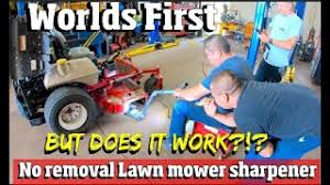 While certain models are designed to let you sharpen blades without. How To Sharpen Lawnmower Blades Without Removing Them 4k Video Youtube