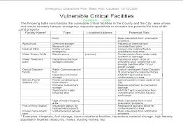 Operational Document Template Comprehensive Emergency