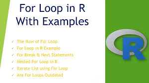 for loop in r with exles spark by