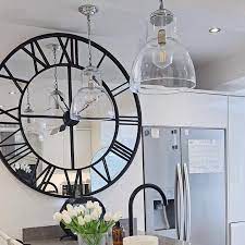 Extra Large Mirrored Wall Clock 120cm
