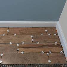 how to install wood look floor tile