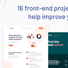 16 front end projects with designs to
