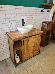 Rustic Industrial Vanity Unit Without
