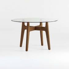 48 inch round wood dining table. Tate 48 Round Dining Table With Glass Top And Walnut Base Reviews Crate And Barrel